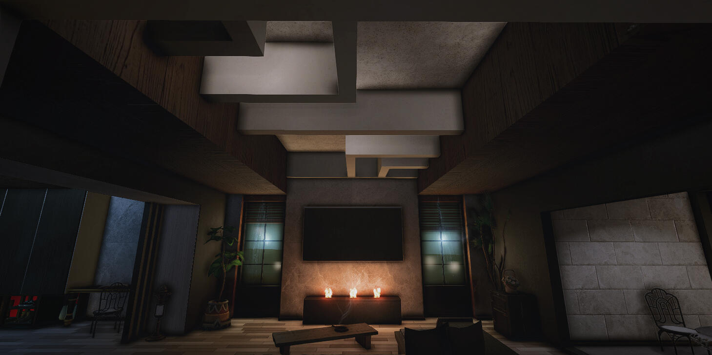 Rainy Condo - Living room